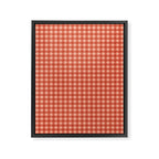 Gingham Plaid Pattern - Strawberry Red Framed Canvas Print Gallery Image 8