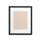 Gingham Plaid Pattern - Warm Neutral Tan Framed Art Print Gallery Image 6