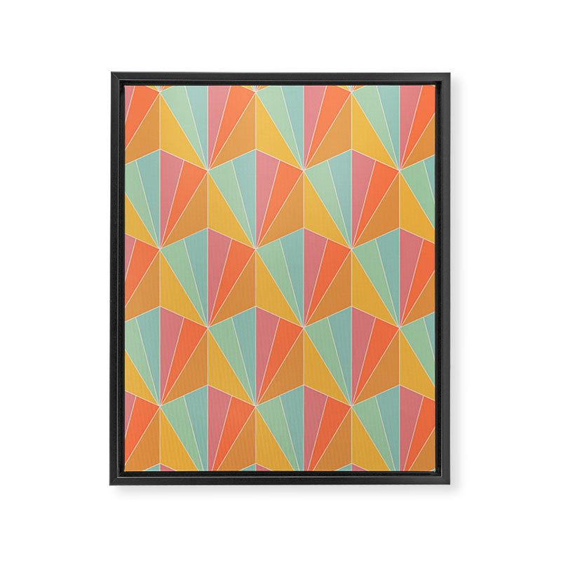 Gisela Color Block Pattern II Framed Canvas Print Gallery Image 8