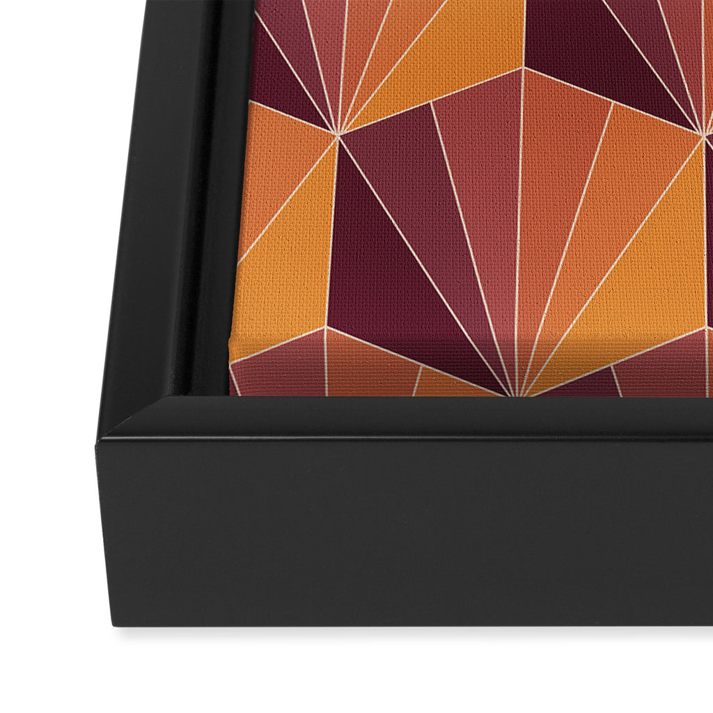 Gisela Color Block Pattern X Framed Canvas Print Gallery Image 3