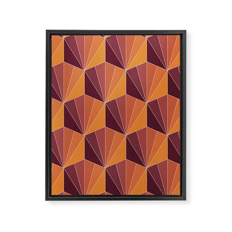 Gisela Color Block Pattern X Framed Canvas Print Gallery Image 8