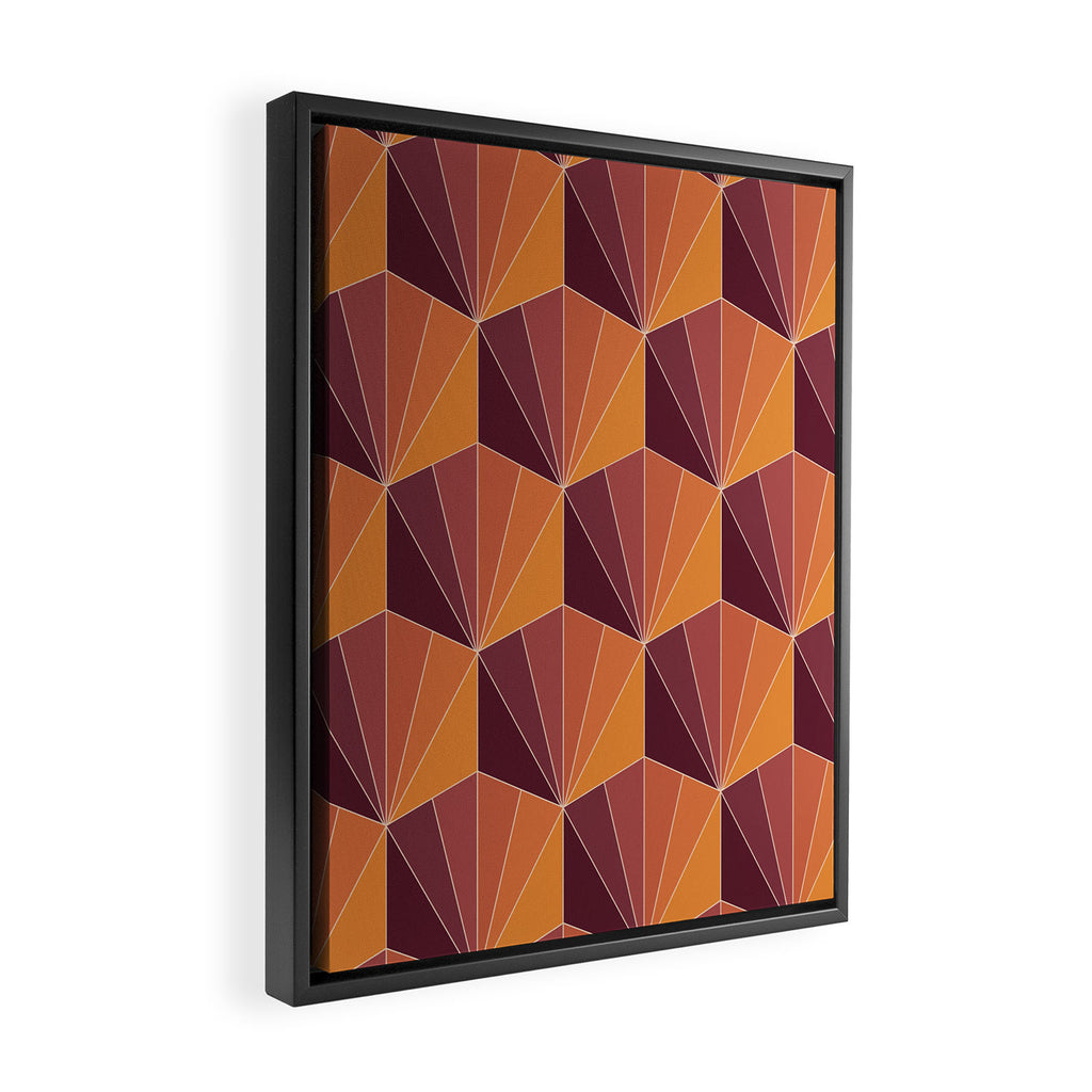 Gisela Color Block Pattern X Framed Canvas Print Gallery Image 2