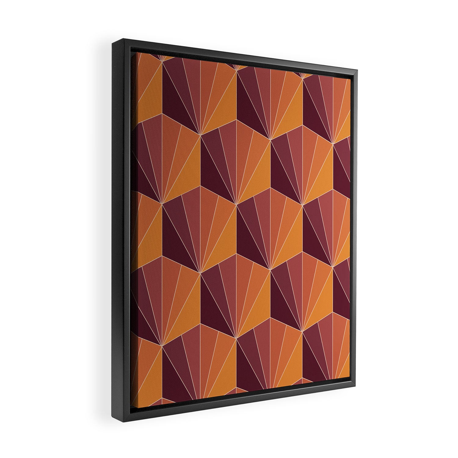 Gisela Color Block Pattern X Framed Canvas Print Gallery Image 2