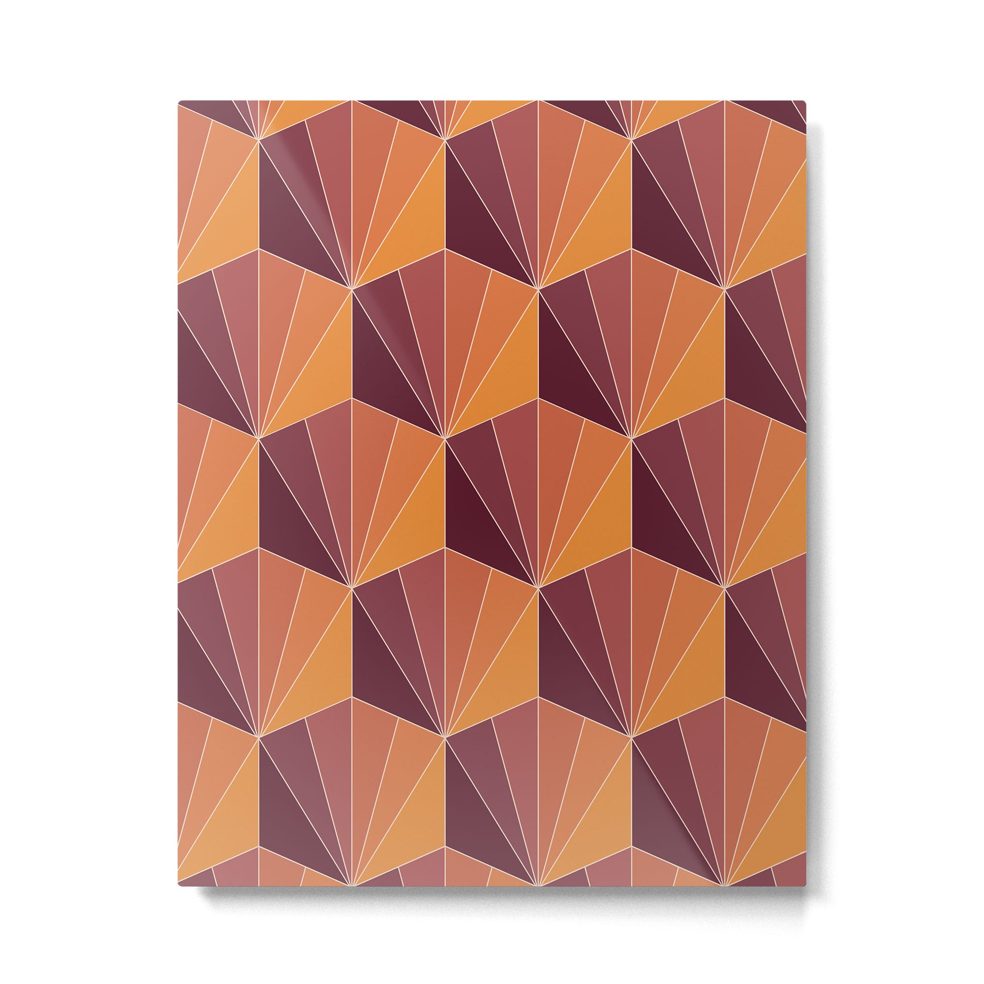 Gisela Color Block Pattern X Metal Print Gallery Image 6