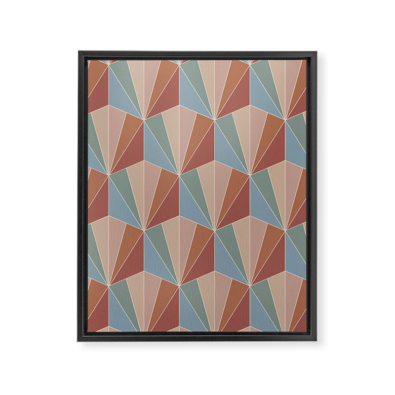 Gisela Color Block Pattern XV Framed Canvas Print Gallery Image 8