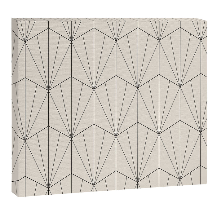 Gisela Geometric Line Art - Black and White Canvas Print Gallery Image 1
