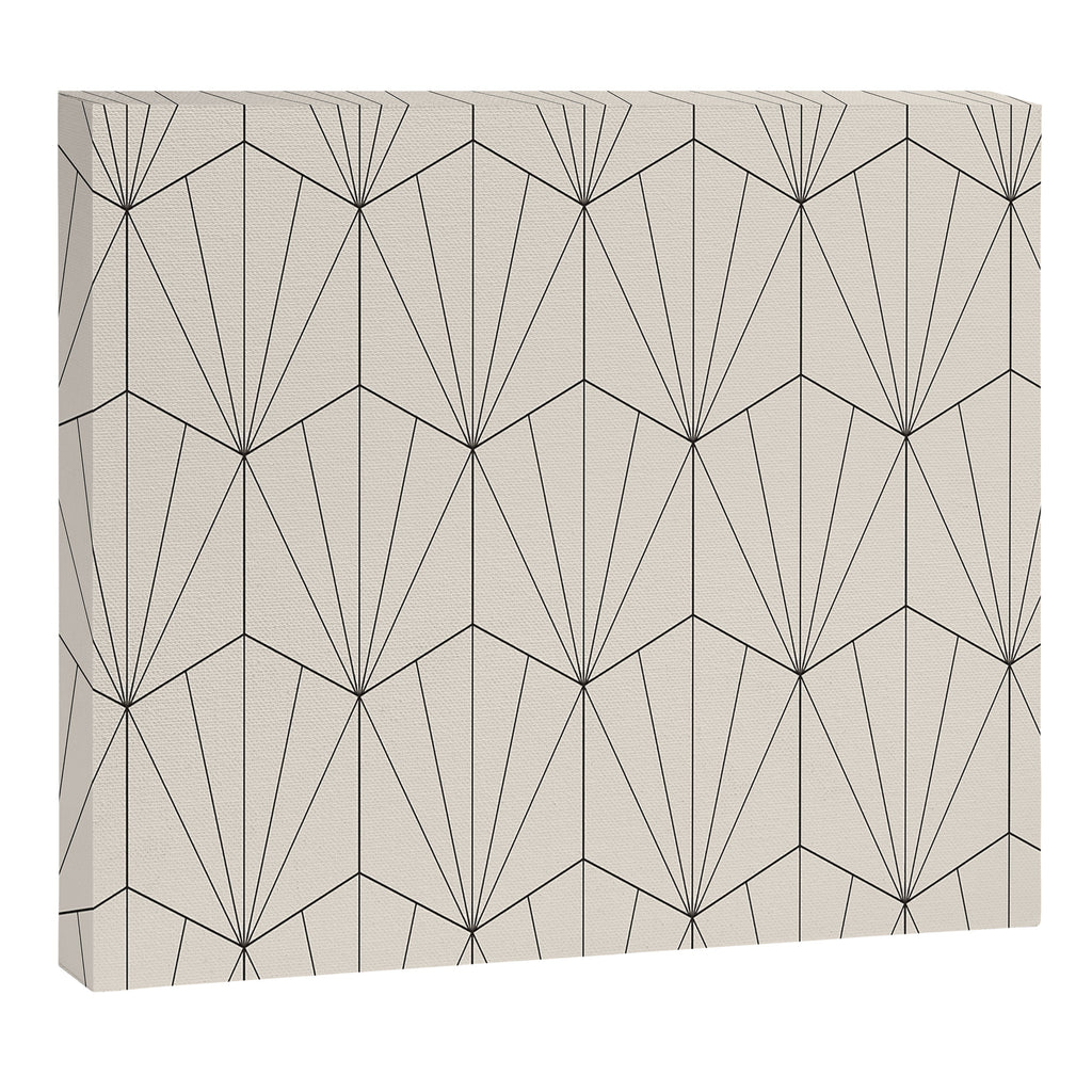 Gisela Geometric Line Art - Black and White Canvas Print Gallery Image 8
