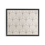 Gisela Geometric Line Art - Black and White Framed Canvas Print Gallery Image 8