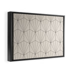 Gisela Geometric Line Art - Black and White Framed Canvas Print Gallery Image 2