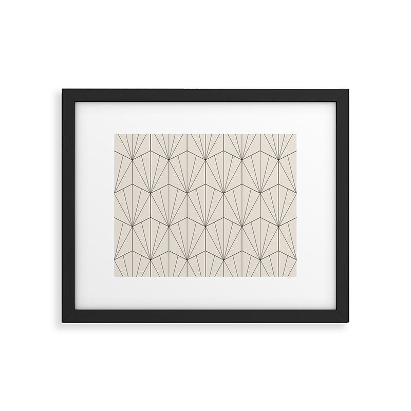 Gisela Geometric Line Art - Black and White Framed Art Print Gallery Image 4