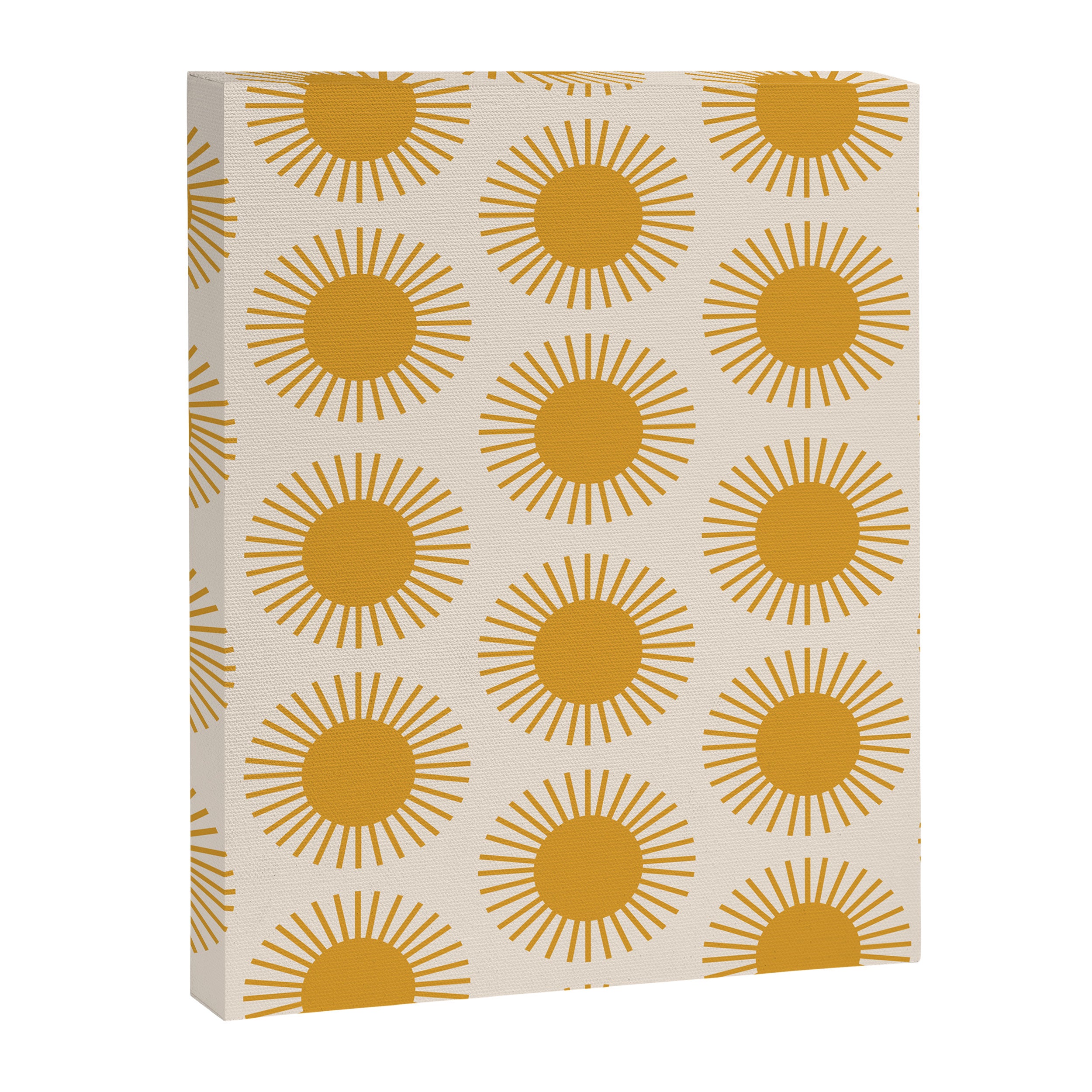 Boho Summer Sun Pattern I Golden Canvas Print Gallery Image 8