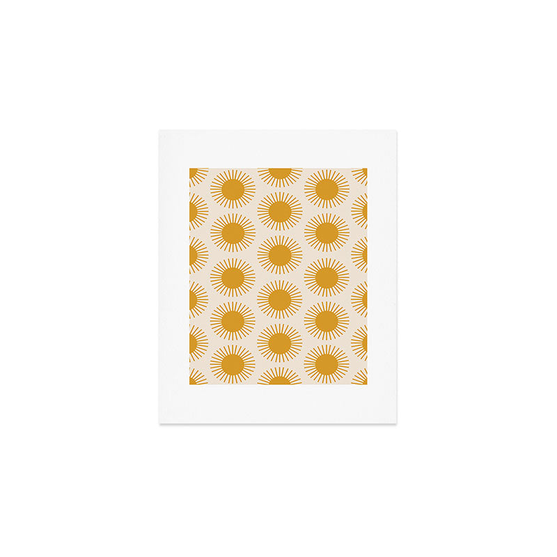 Boho Summer Sun Pattern I Golden Art Print Gallery Image 1