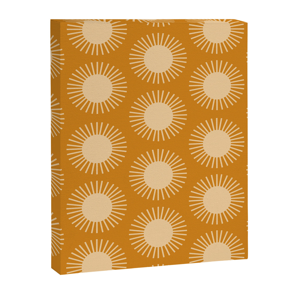 Boho Summer Sun Pattern II Desert Orange Canvas Print Gallery Image 8