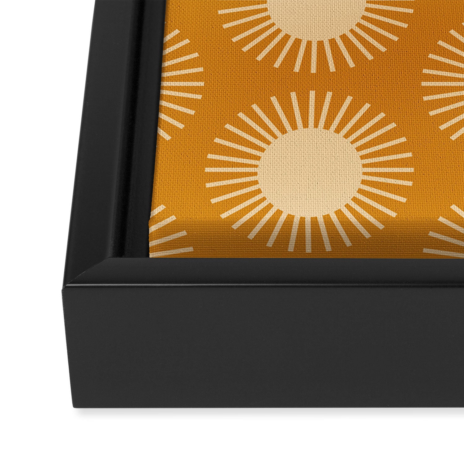 Boho Summer Sun Pattern II Desert Orange Framed Canvas Print Gallery Image 3