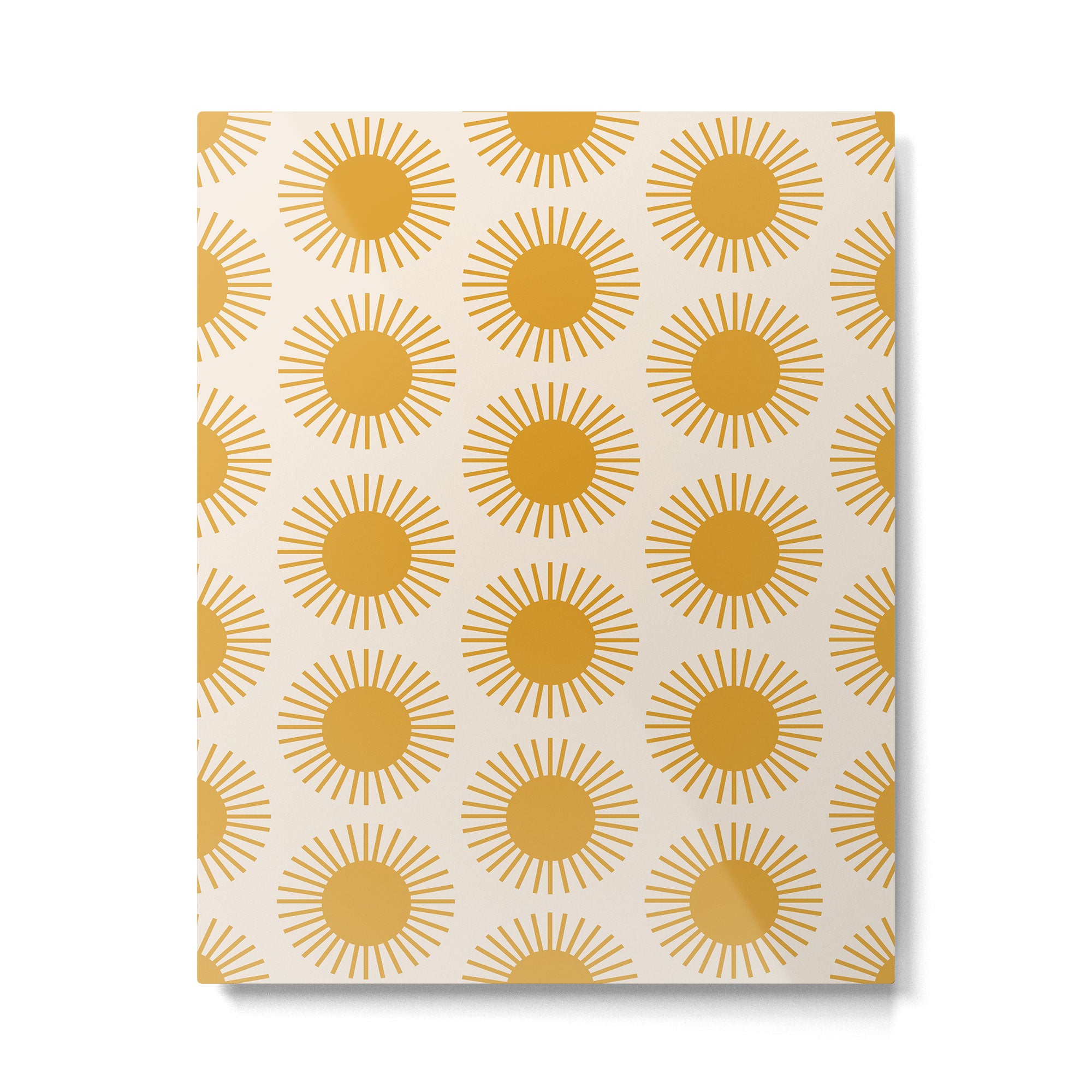 Boho Summer Sun Pattern I Golden Metal Print Gallery Image 6