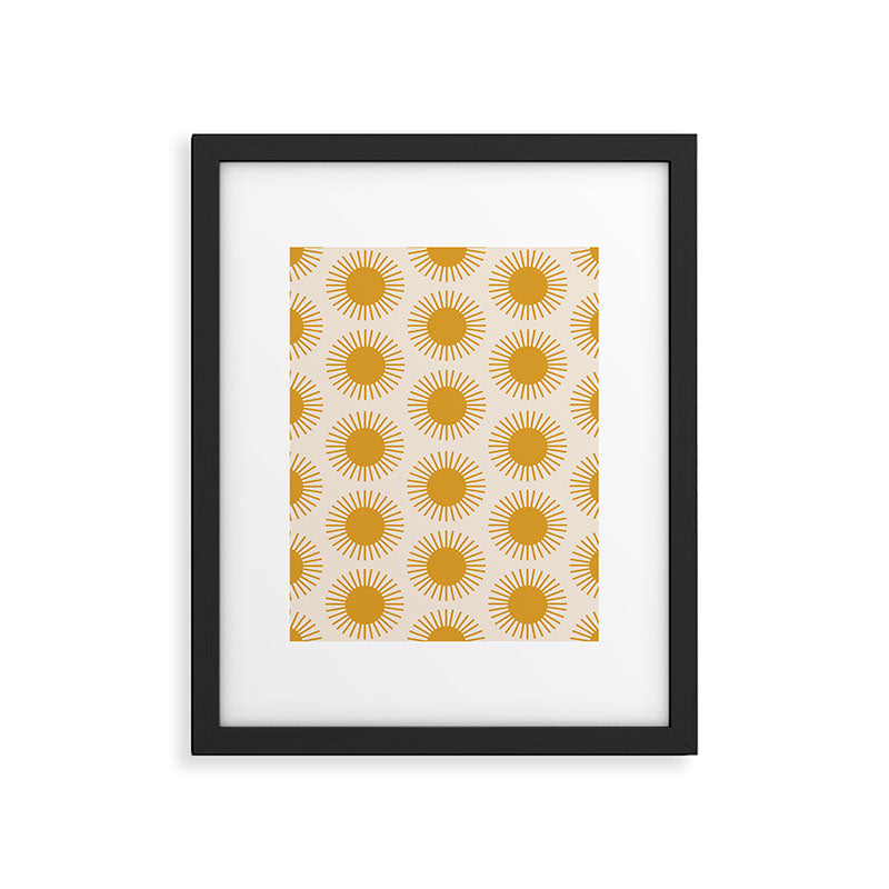 Boho Summer Sun Pattern I Golden Framed Art Print Gallery Image 4