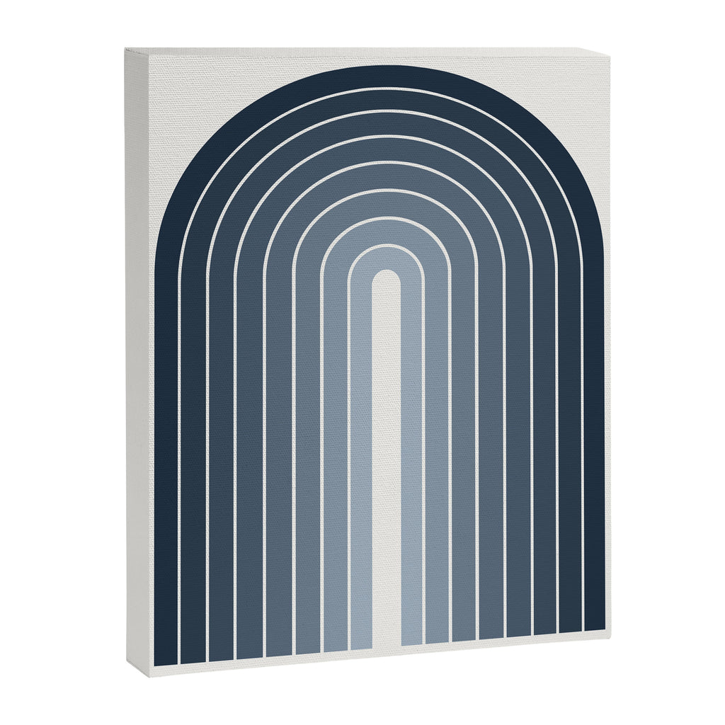 Gradient Arch II Natural Blue Mid Century Modern Rainbow Canvas Print Gallery Image 6