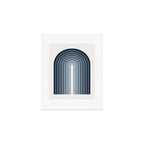 Gradient Arch II Natural Blue Mid Century Modern Rainbow Art Print Gallery Image 1