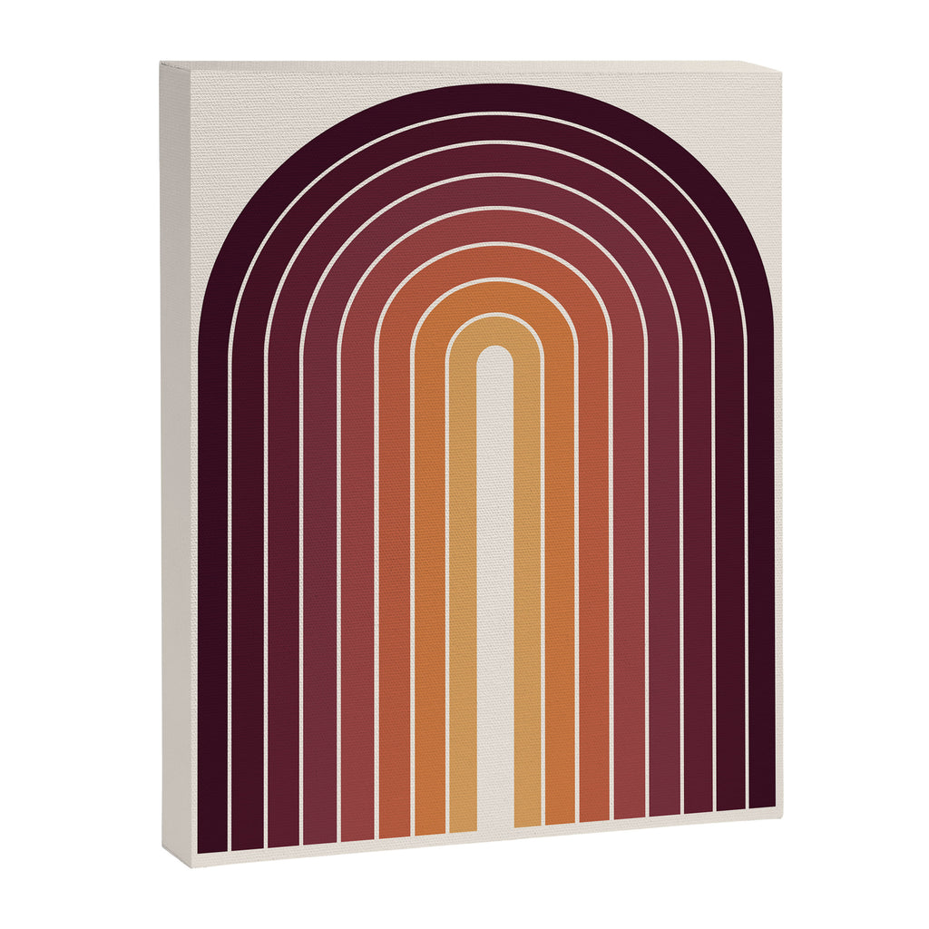 Gradient Arch III Warm Sunset Mid Century Modern Rainbow Canvas Print Gallery Image 6