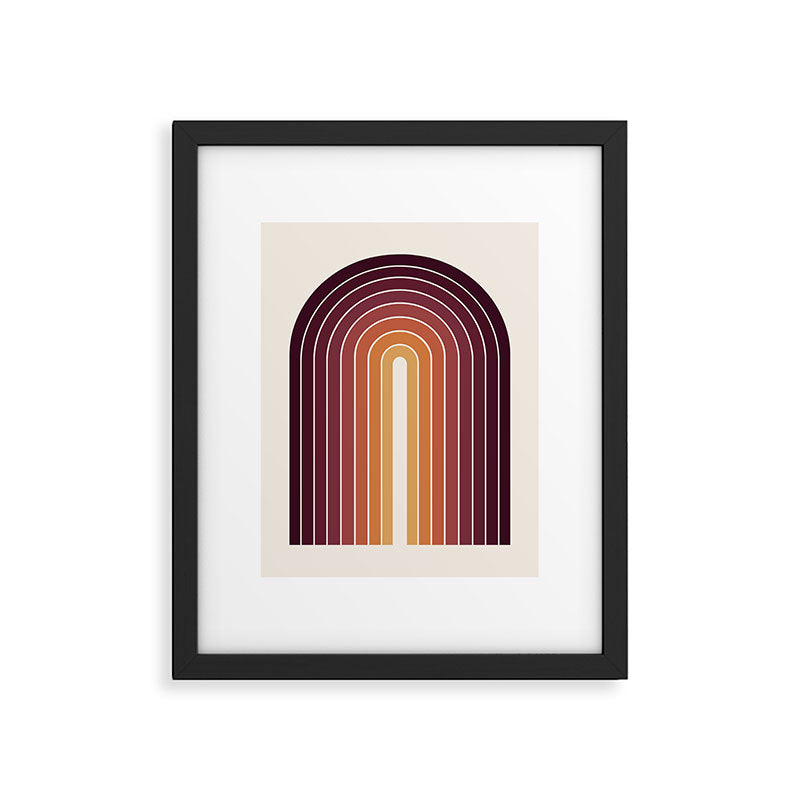 Gradient Arch III Warm Sunset Mid Century Modern Rainbow Framed Art Print Gallery Image 5