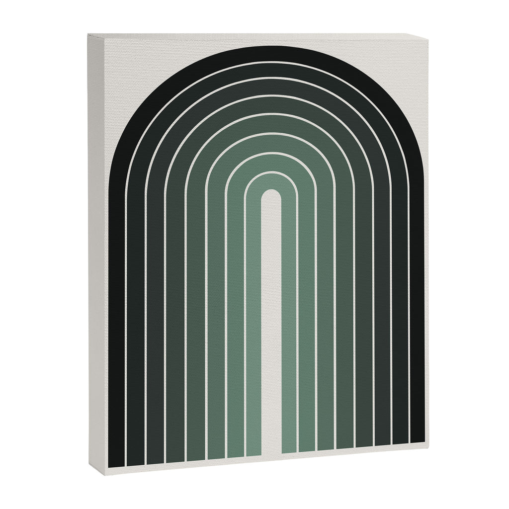 Gradient Arch IV Earthy Green Mid Century Modern Rainbow Canvas Print Gallery Image 6
