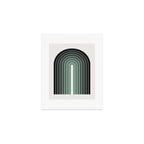 Gradient Arch IV Earthy Green Mid Century Modern Rainbow Art Print Gallery Image 1