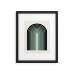 Gradient Arch IV Earthy Green Mid Century Modern Rainbow Framed Art Print Gallery Image 5