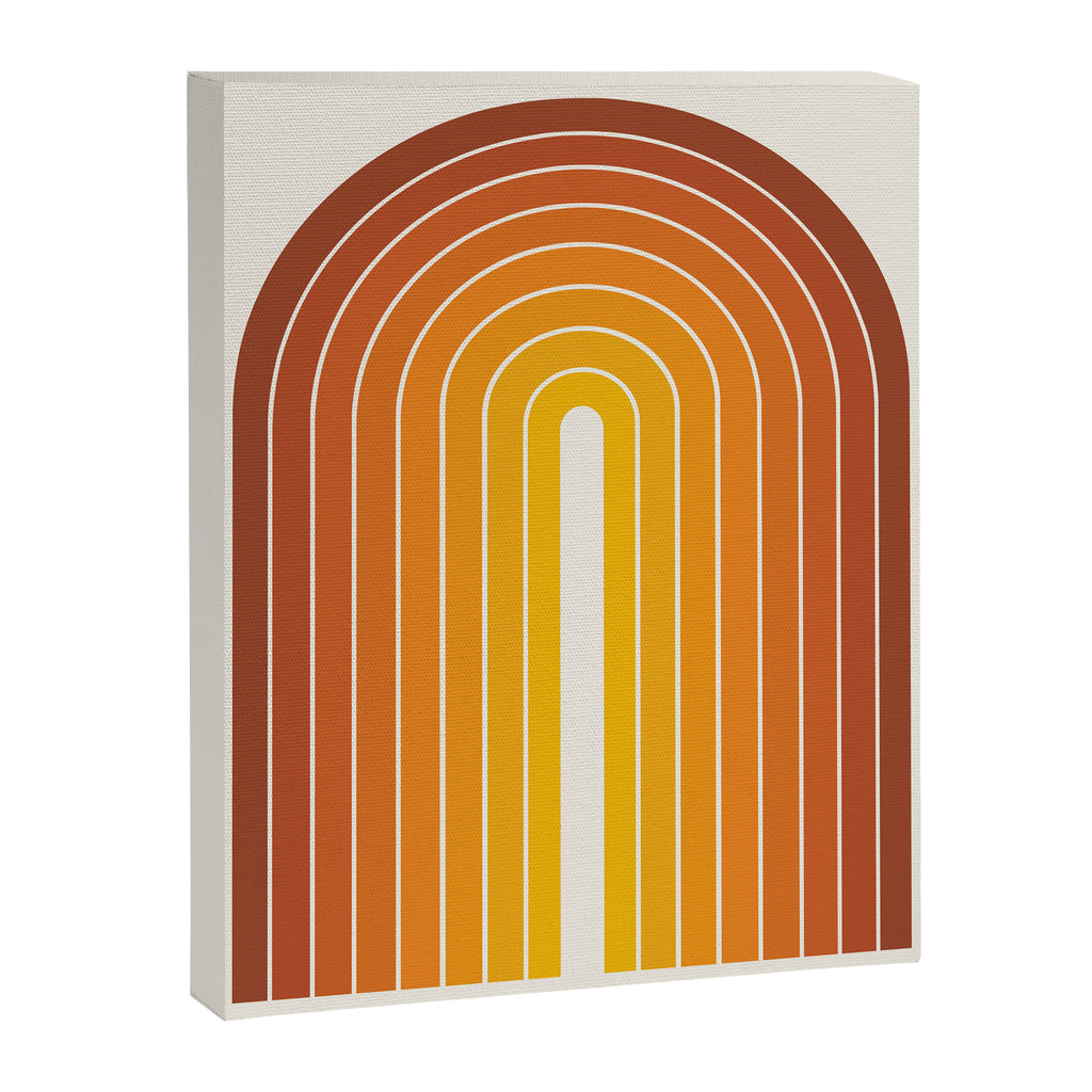 Gradient Arch IX Retro Orange Mid Century Modern Rainbow Canvas Print Gallery Image 6