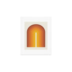 Gradient Arch IX Retro Orange Mid Century Modern Rainbow Art Print Gallery Image 1