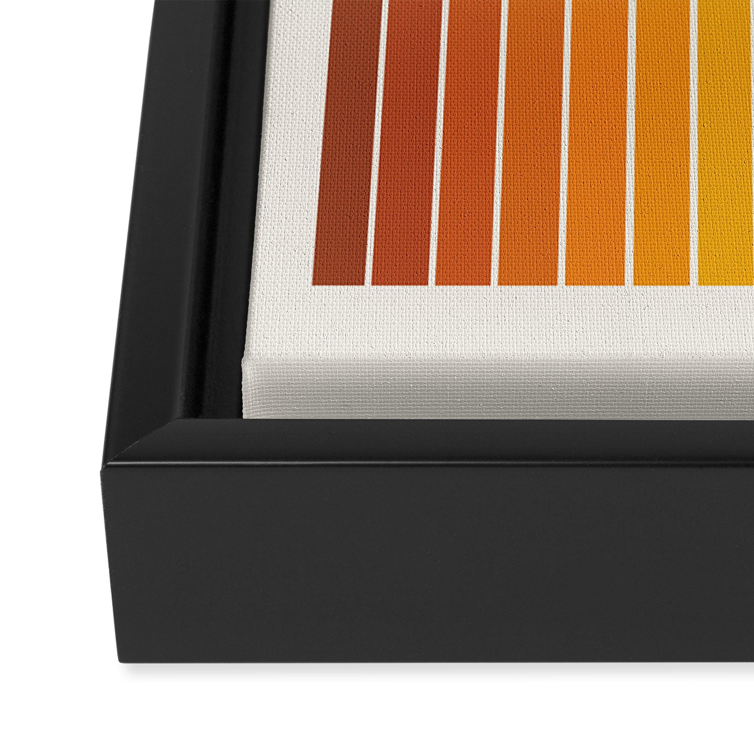 Gradient Arch IX Retro Orange Mid Century Modern Rainbow Framed Canvas Print Gallery Image 3