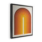 Gradient Arch IX Retro Orange Mid Century Modern Rainbow Framed Canvas Print Gallery Image 2