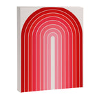 Gradient Arch VI Pink and Red Mid Century Modern Rainbow Canvas Print Gallery Image 8