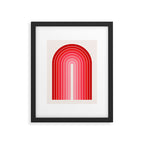 Gradient Arch VI Pink and Red Mid Century Modern Rainbow Framed Art Print Gallery Image 6