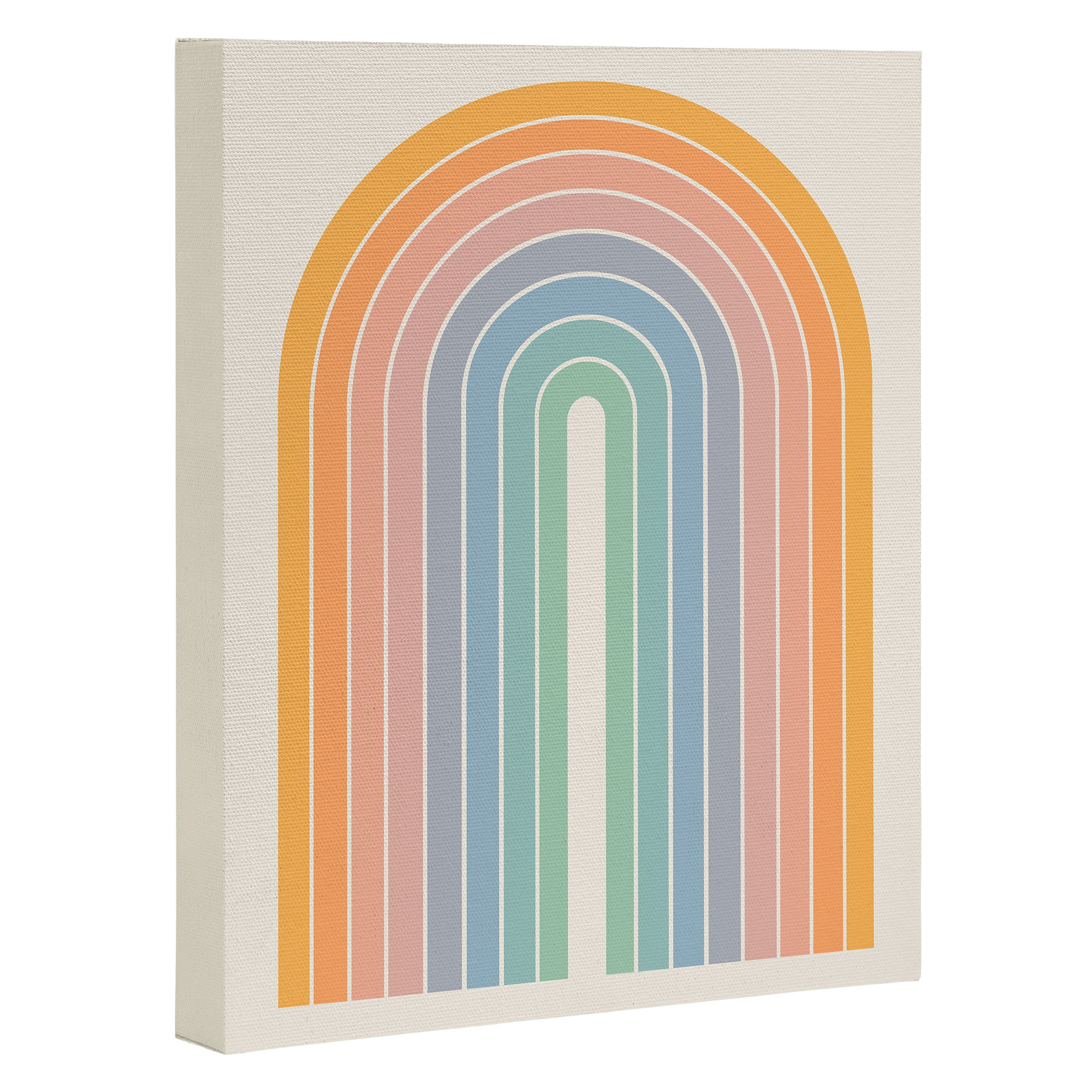 Gradient Arch XIII Retro Mid Century Modern Rainbow Canvas Print Gallery Image 3