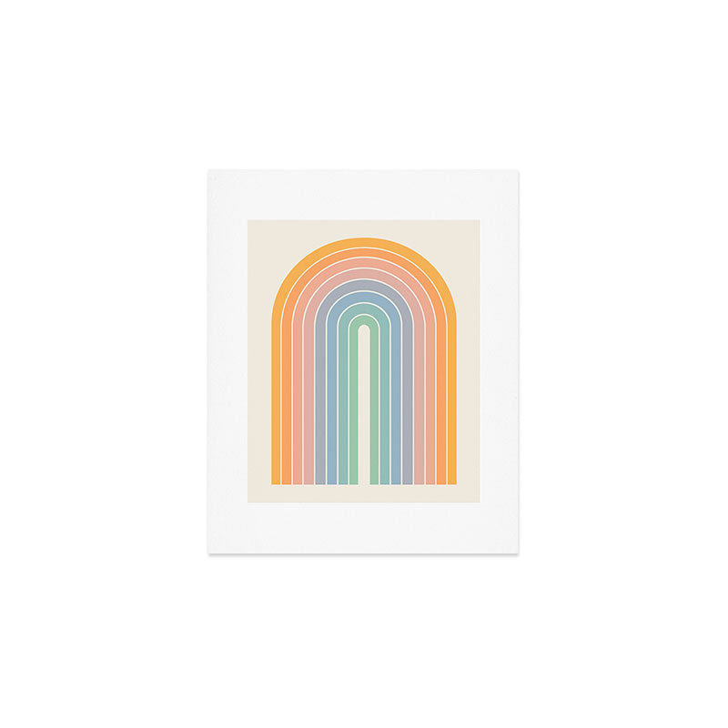 Gradient Arch XIII Retro Mid Century Modern Rainbow Art Print Gallery Image 1