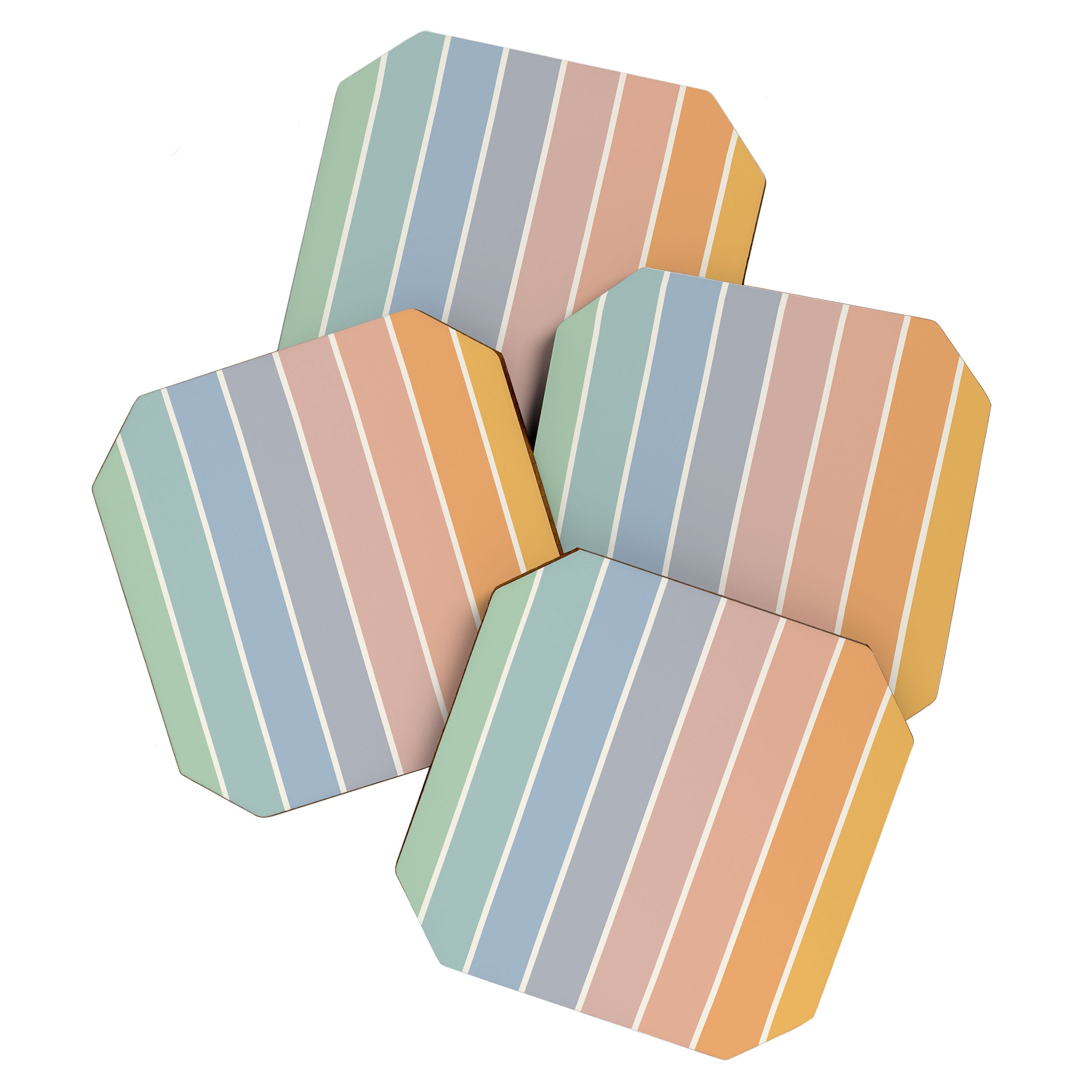 Gradient Arch XIII Retro Mid Century Modern Rainbow Coaster Gallery Image 1