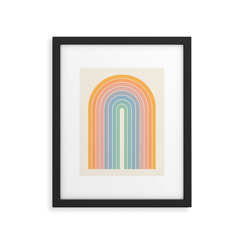 Gradient Arch XIII Retro Mid Century Modern Rainbow Framed Art Print Gallery Image 6