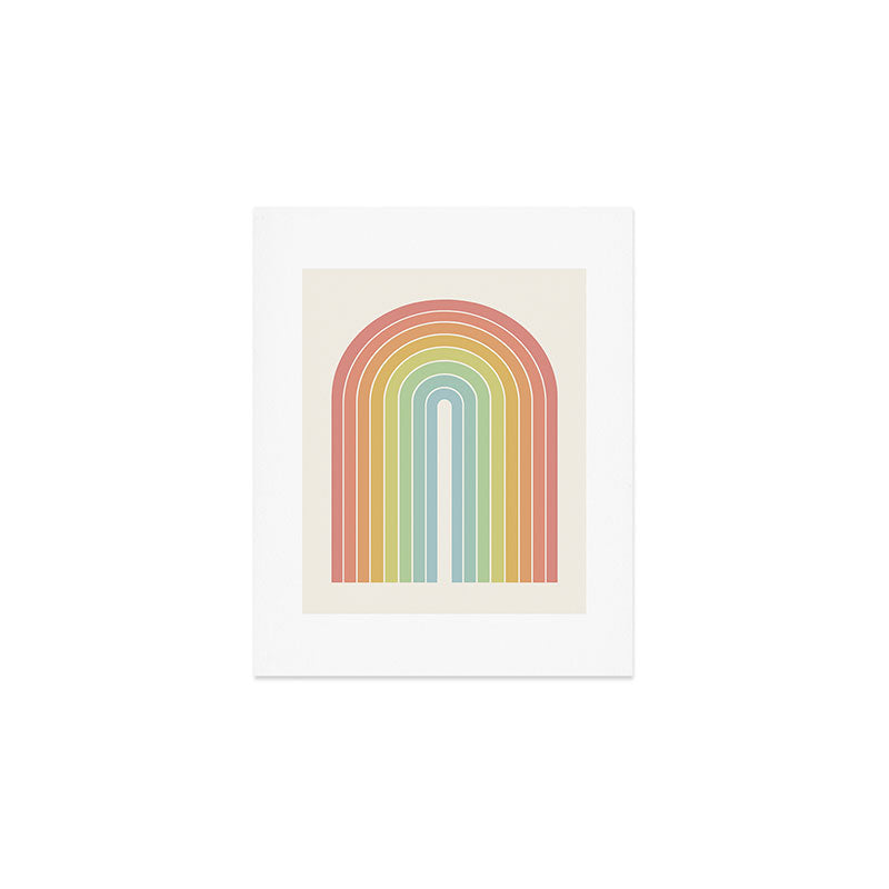 Gradient Arch V Mid Century Modern Rainbow Art Print Gallery Image 1