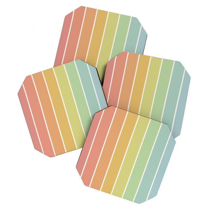 Gradient Arch V Mid Century Modern Rainbow Coaster Gallery Image 1