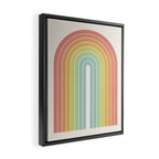 Gradient Arch V Mid Century Modern Rainbow Framed Canvas Print Gallery Image 2