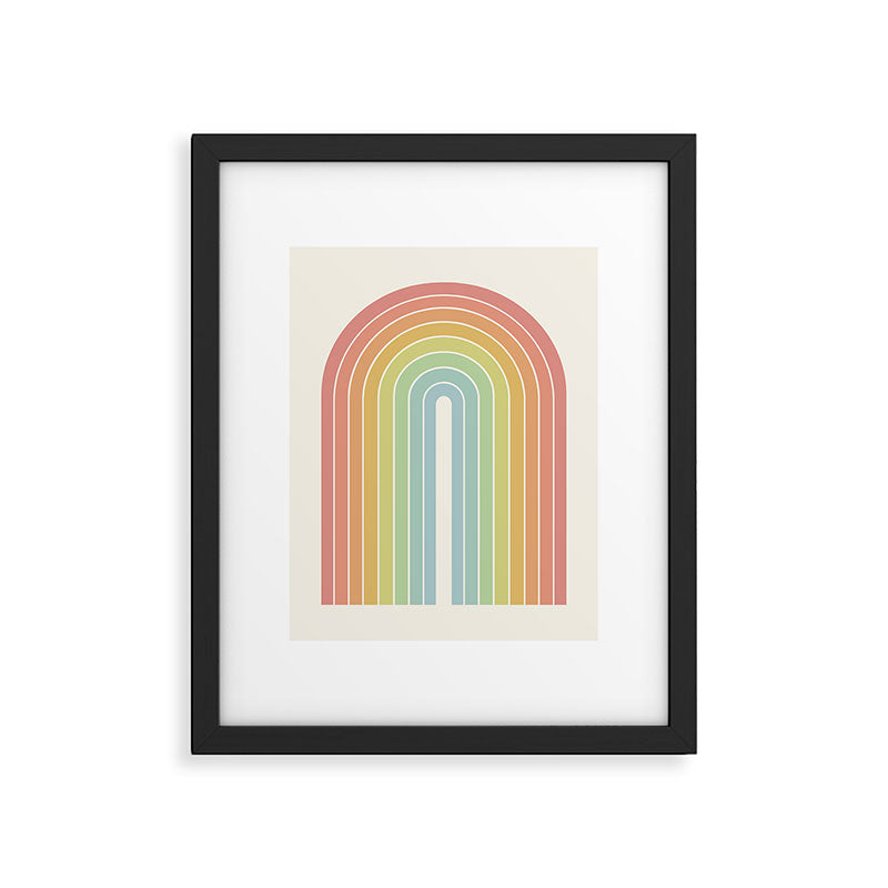 Gradient Arch V Mid Century Modern Rainbow Framed Art Print Gallery Image 5