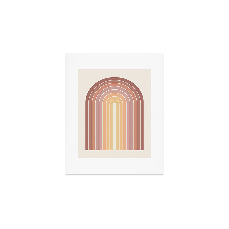 Gradient Arch VII Earthy Pastel Mid Century Modern Rainbow Art Print Gallery Image 1