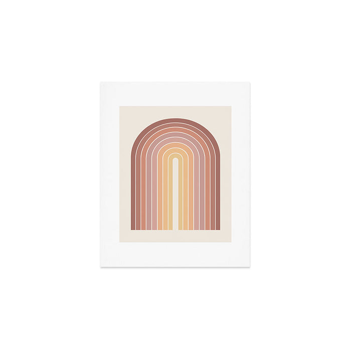 Gradient Arch VII Earthy Pastel Mid Century Modern Rainbow Art Print Gallery Image 1