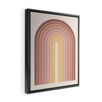 Gradient Arch VII Earthy Pastel Mid Century Modern Rainbow Framed Canvas Print Gallery Image 2