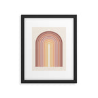 Gradient Arch VII Earthy Pastel Mid Century Modern Rainbow Framed Art Print Gallery Image 5