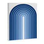 Gradient Arch VIII Bright Blue Mid Century Modern Rainbow Canvas Print Gallery Image 6
