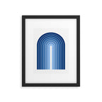 Gradient Arch VIII Bright Blue Mid Century Modern Rainbow Framed Art Print Gallery Image 5