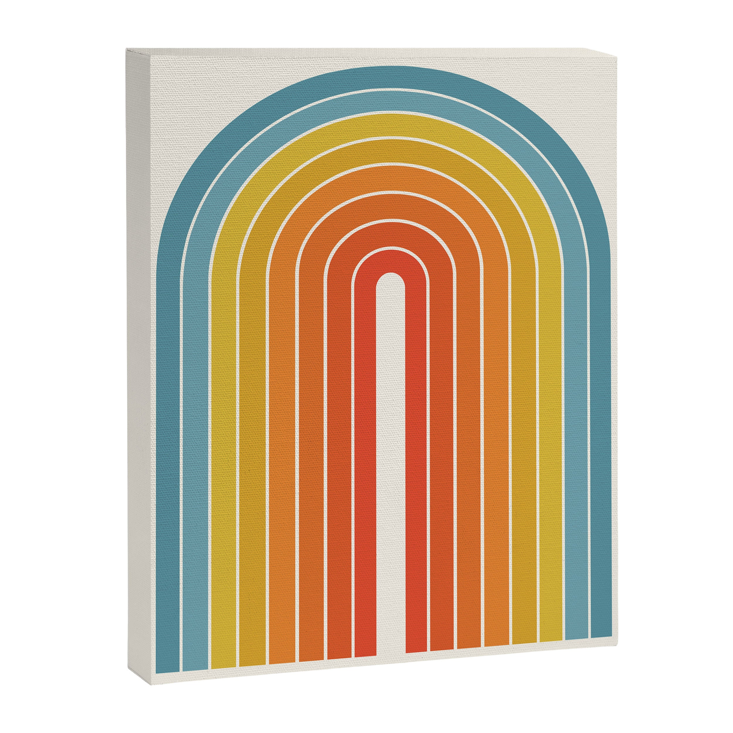 Gradient Arch X Bright Rainbow Mid Century Modern Rainbow Canvas Print Gallery Image 6