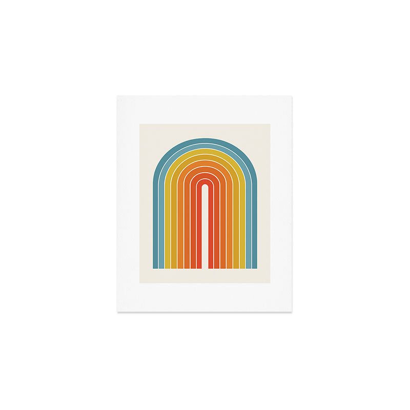 Gradient Arch X Bright Rainbow Mid Century Modern Rainbow Art Print Gallery Image 1