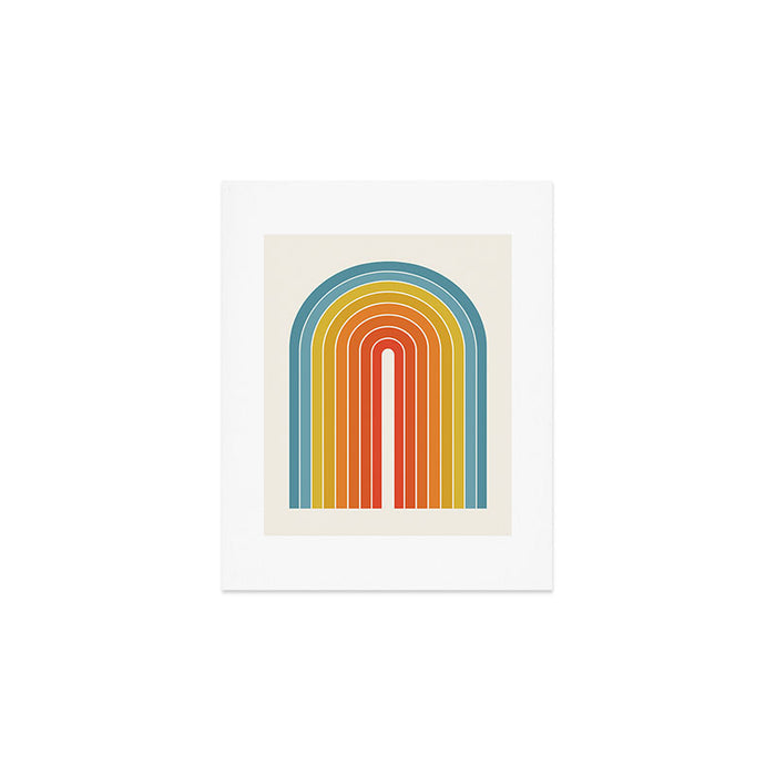 Gradient Arch X Bright Rainbow Mid Century Modern Rainbow Art Print Gallery Image 1